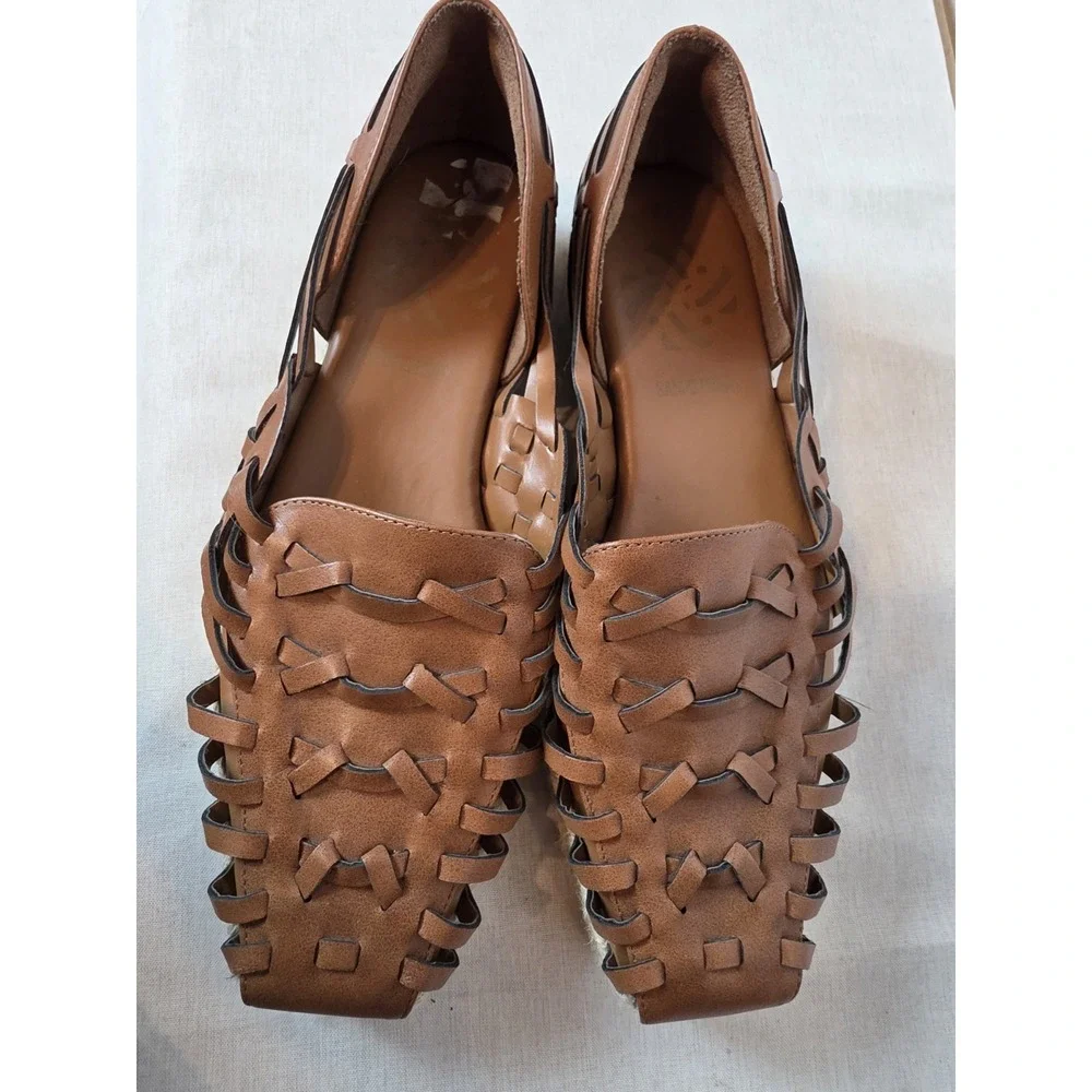 Sam & Libby Women's Asha Espadrille Saddle Slip On Shoes Brown Size 8.5